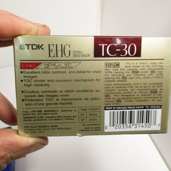 6 VHS-C TC-30 Camcorder Blank Video Cassette Tapes NEW SEALED - Picture 5 of 8